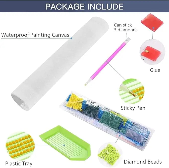 5D Diamond Picture Design Kit For Home Decoration (Random Designs) Toynix