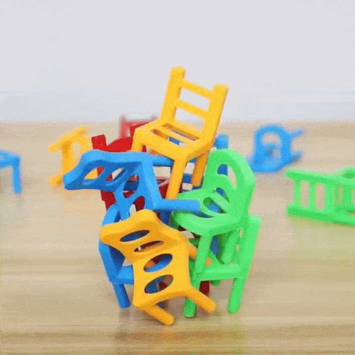 Chairs Balance Puzzle Battle Building Blocks Game