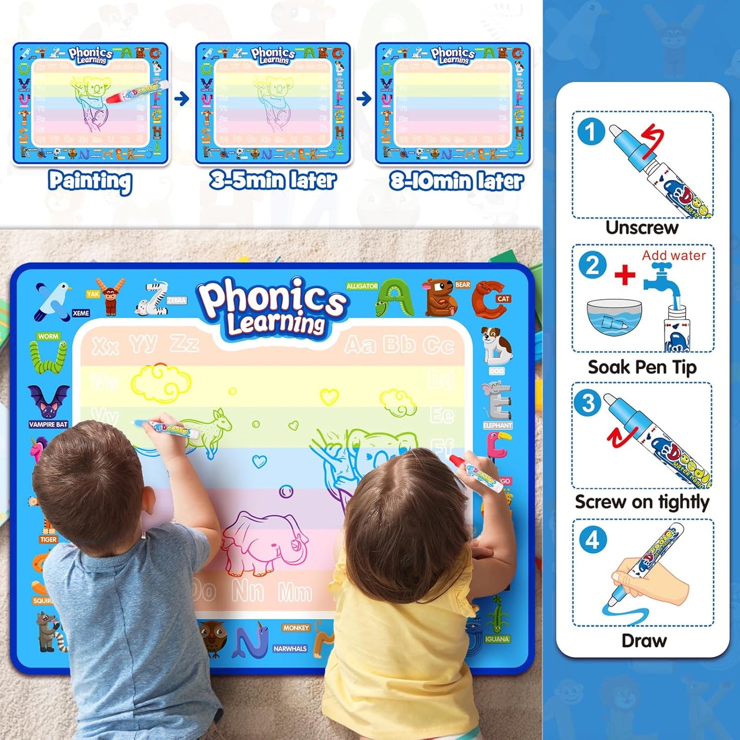 Magical Water Canvas for Kids - Toynix