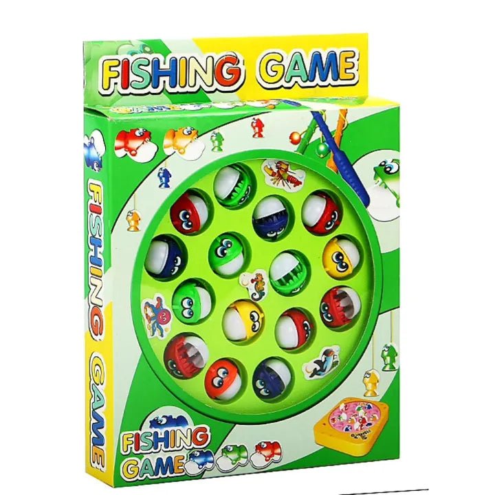 Battery - Operated Rotating Fishing Game Toy for Kids & Toddlers – 15 Fish - Toynix