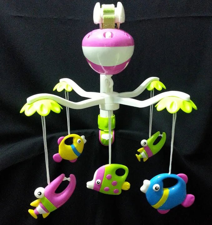 Loving Hut Musical Baby Cot Mobile - Hanging Rattles Set - Toynix