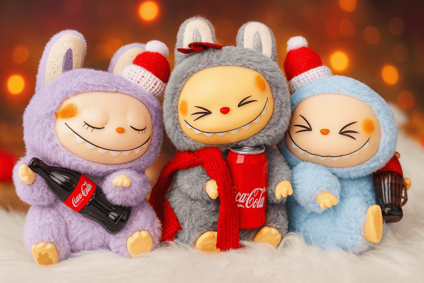Labubu Monster Coca - Cola Series Plush Keychain Blind Box - 1 PC - Toynix