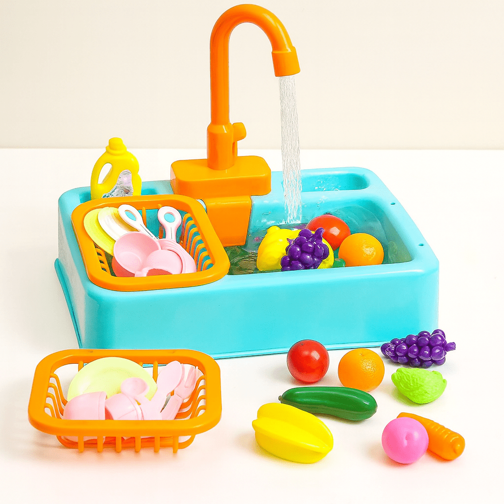 Kitchen Sink Play Set with Running Water - Toynix
