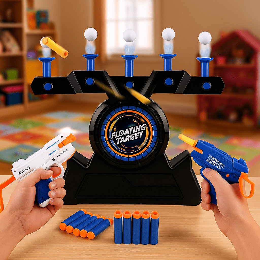 Floating Ball Target Shooting Soft Bullet Gun Toy For 2 Players - Toynix
