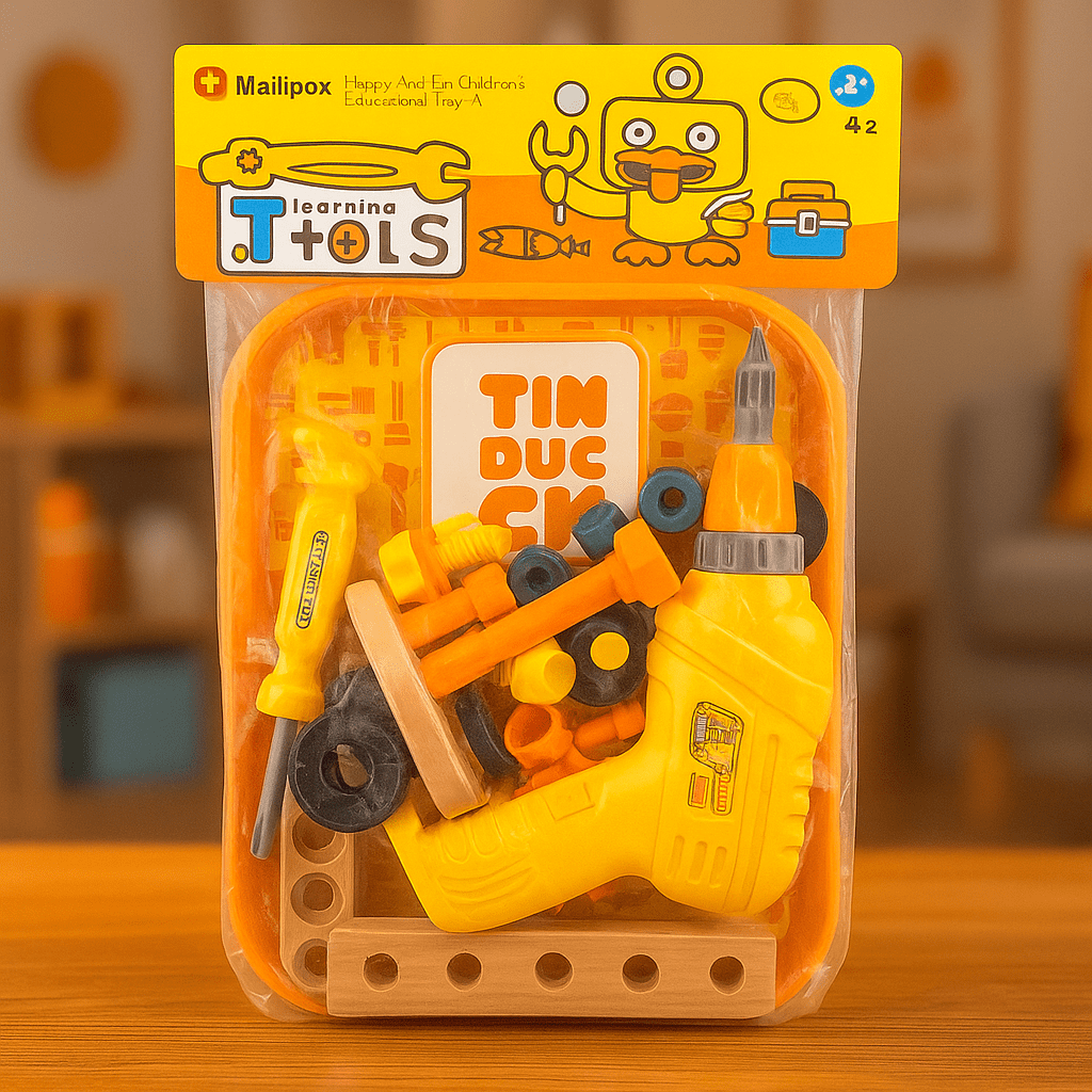 Electric Toy Drill Set for Kids – Battery Operated Pretend Play Tool Kit - Toynix
