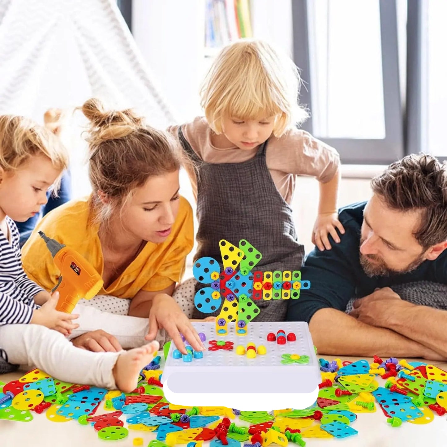 Creative Drilling Toy With Screwdriver Tool Playset (144 pcs) - Toynix