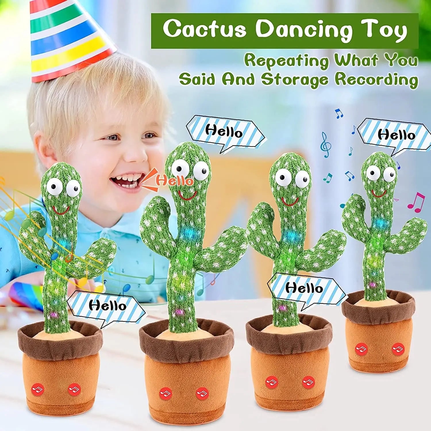 Dancing talking Cactus Toy (Rechargeable) - Toynix