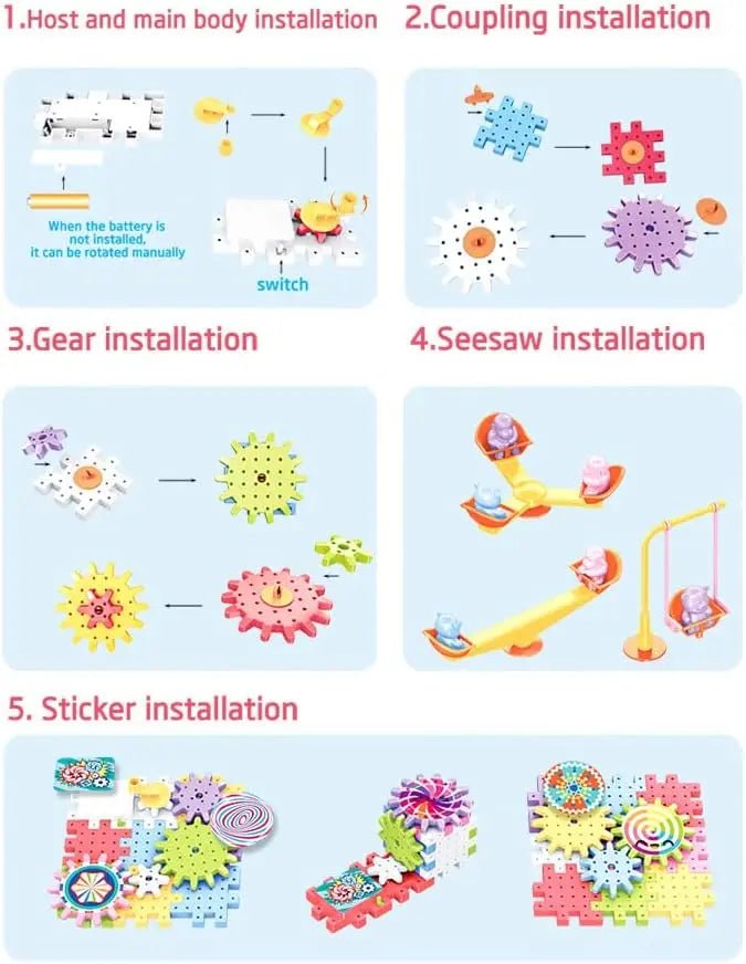 Electric Building Block Gear Toy - Toynix