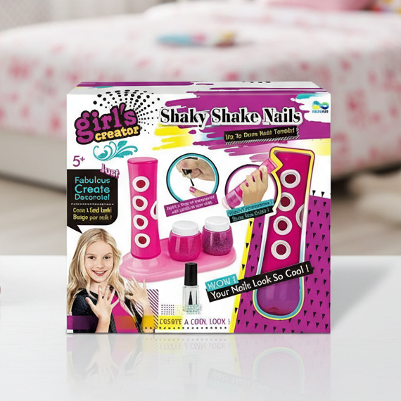 Shaky Shake Nail Kit – Fun Manicure & Pedicure Set for Girls