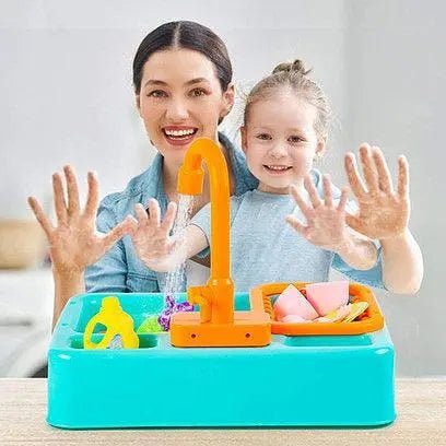 Kitchen Sink Play Set with Running Water - Toynix