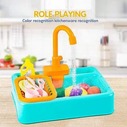 Kitchen Sink Play Set with Running Water - Toynix