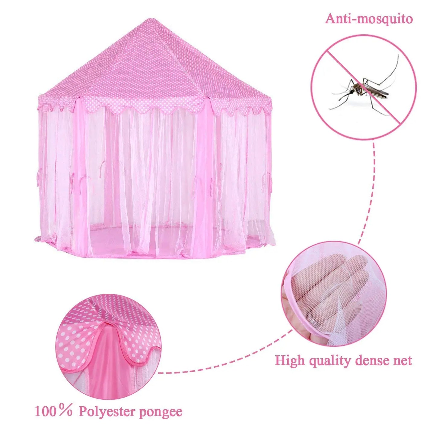 Princess Castle Play Tent House for Kids – Dreamy Playhouse for Your Little Princess - Toynix