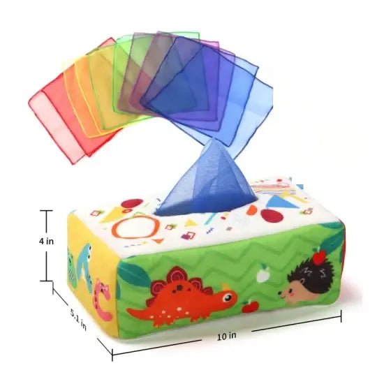 Pull Along Tissue Box Toy For Toddlers (Random Design) - Toynix