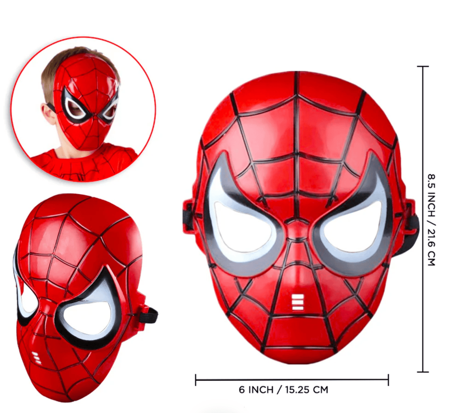 Glowing LED Spiderman Mask for Kids - Toynix