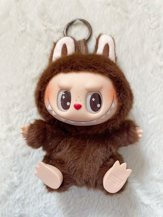 Labubu Have A Seat Monster Plush Keychain - 1 PC (Zimomo D. Brown) - Toynix