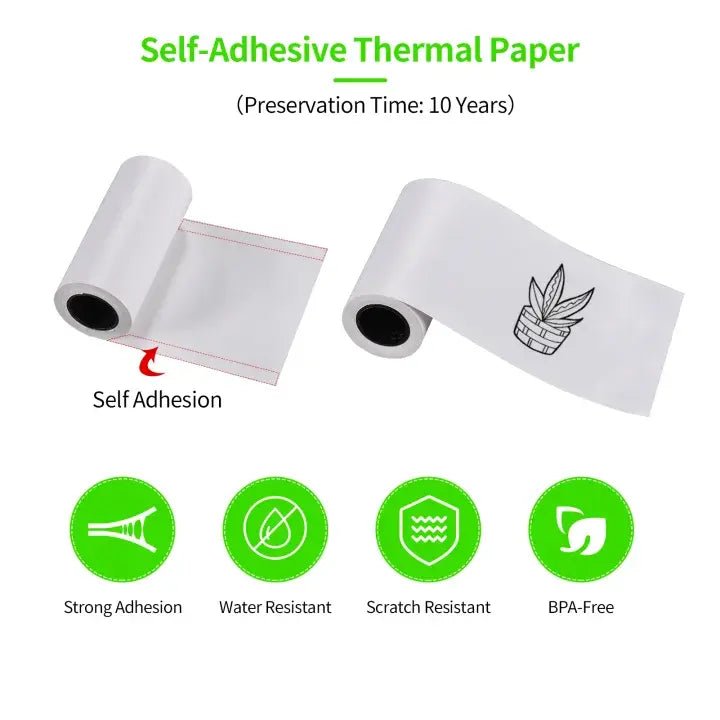 Thermal Portable Mini Printer Paper Roll - Toynix