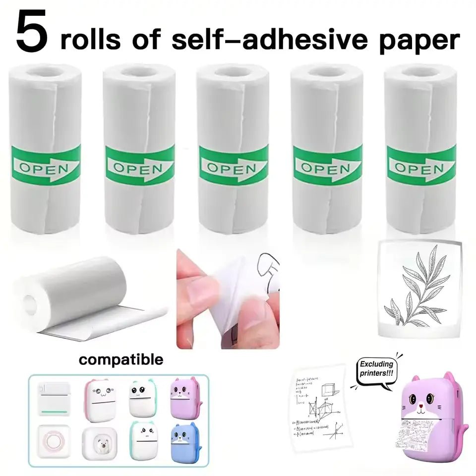Thermal Portable Mini Printer Paper Roll - Toynix