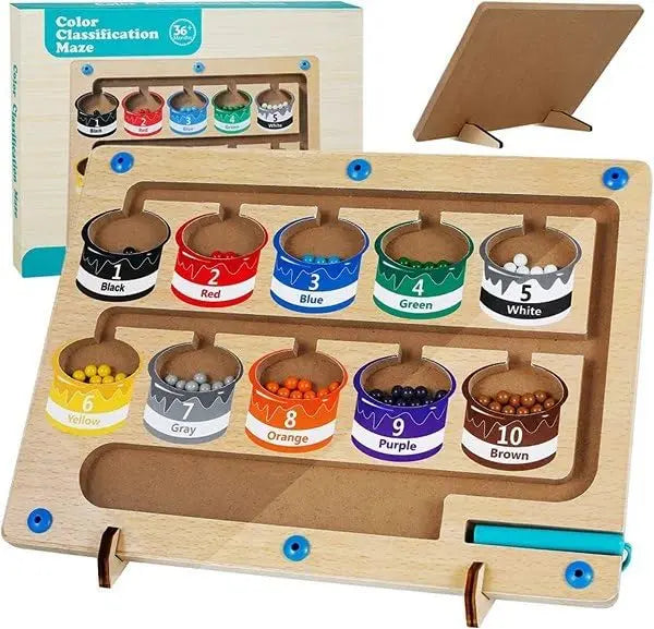 Wooden Magnetic Color Classification Maze Toynix