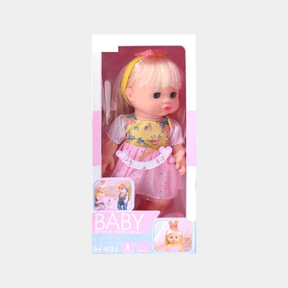 Baby Doll Happy Every Day with Feeding Bottle & Music - Toynix