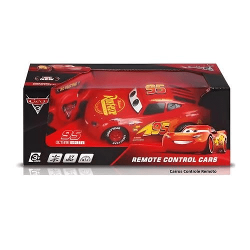 3D MC Queen Remote Control Car Plastic Lightning McQueen Vehicle - Toynix