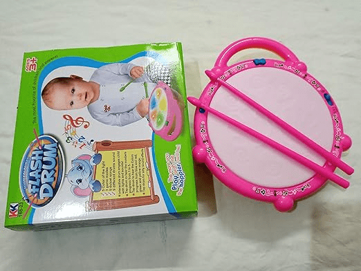 Musical Light Sound Flash Drum with Sticks - Toynix