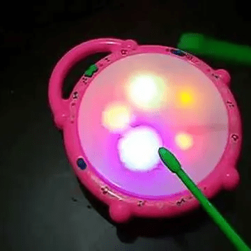 Musical Light Sound Flash Drum with Sticks - Toynix