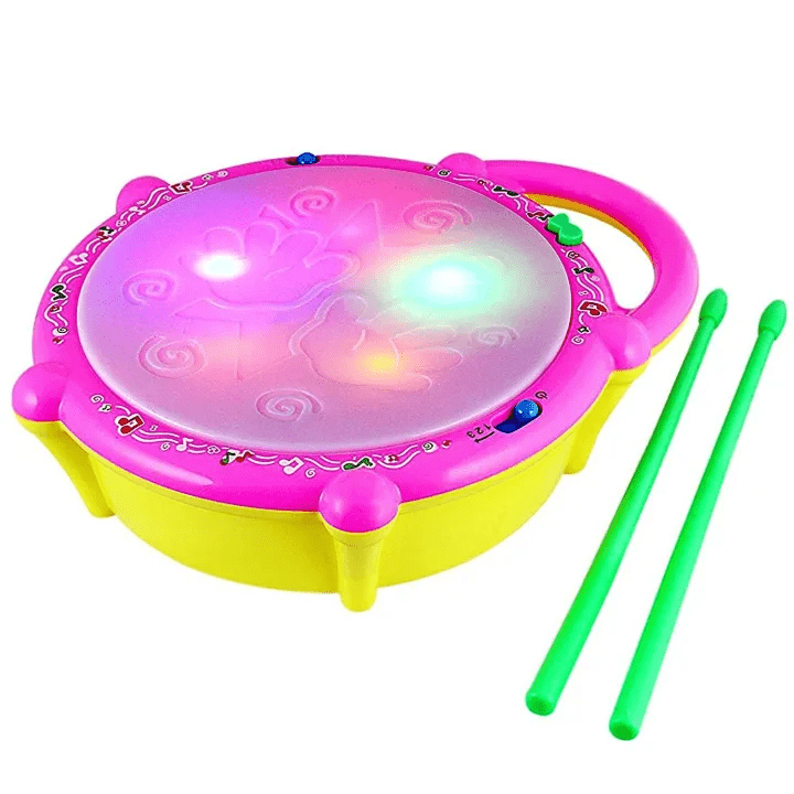 Musical Light Sound Flash Drum with Sticks - Toynix