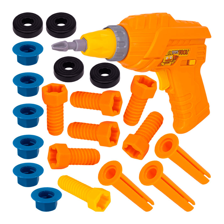 Electric Toy Drill Set for Kids – Battery Operated Pretend Play Tool Kit - Toynix
