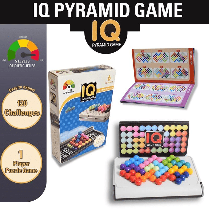 3D IQ Brain Puzzle Game for Kids 120 Challenges - Toynix
