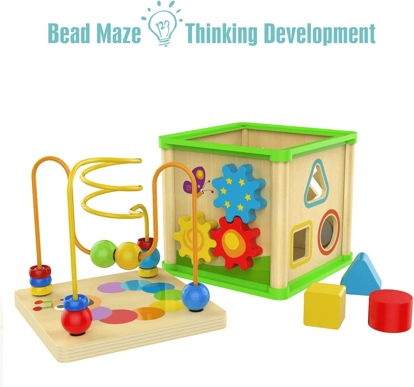 Activity Cube Board for Kids Hand and Eye Coordination - Toynix