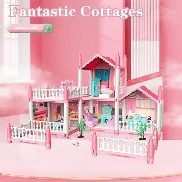 DIY Dreamy Pink Doll house Playset - Toynix