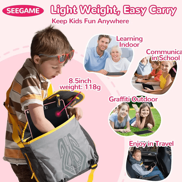 6.5" LCD Writing Tablet Multicolor Screen Writing Erasable Writing Board - Toynix