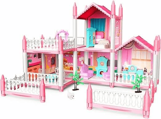 DIY Dreamy Pink Doll house Playset - Toynix