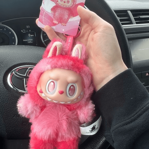 Labubu Big Into Energy Monster Plush Keychain - 1 PC (Red) - Toynix