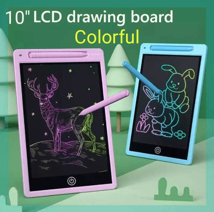 10" LCD Writing Tablet Multicolor Screen Writing Erasable Writing Board - Toynix