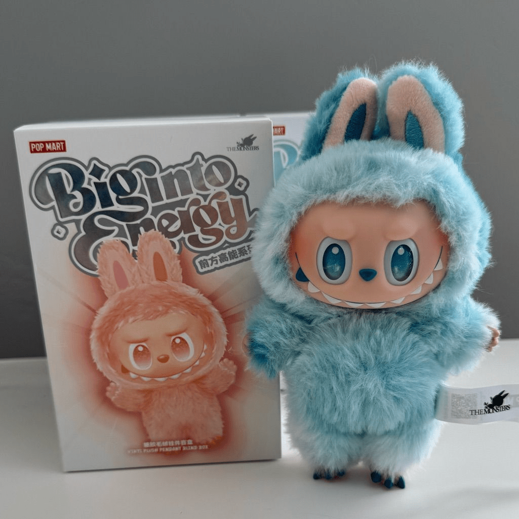 Labubu Big Into Energy Monster Plush Keychain - 1 PC (Blue) - Toynix