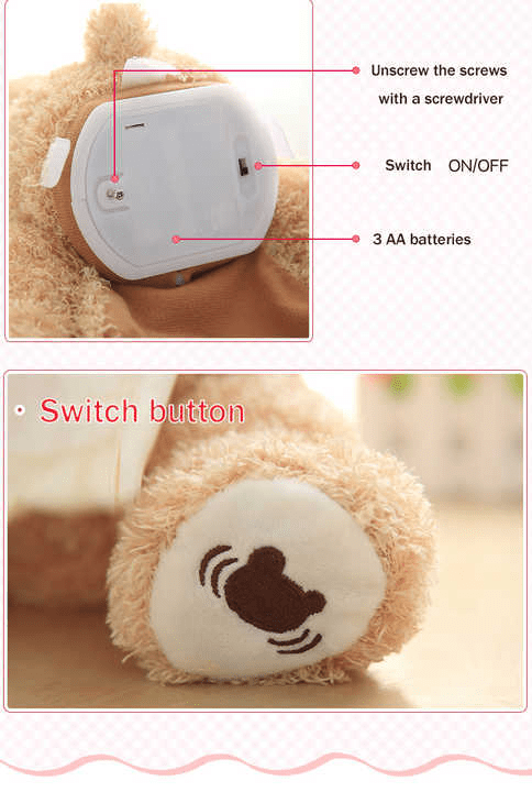 Peek - A - Boo Teddy Bear Toy With Motion & Sound For Kids - Toynix
