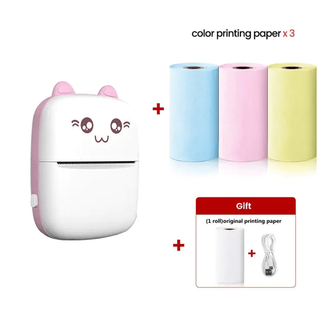 Pocket Inkless Mini Printer - Thermal Portable Bluetooth Wireless Mini Printer - Toynix