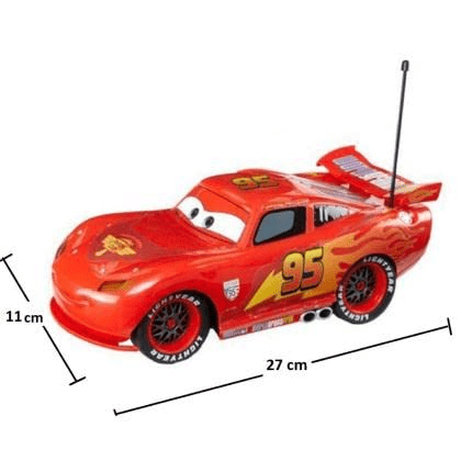 3D MC Queen Remote Control Car Plastic Lightning McQueen Vehicle - Toynix