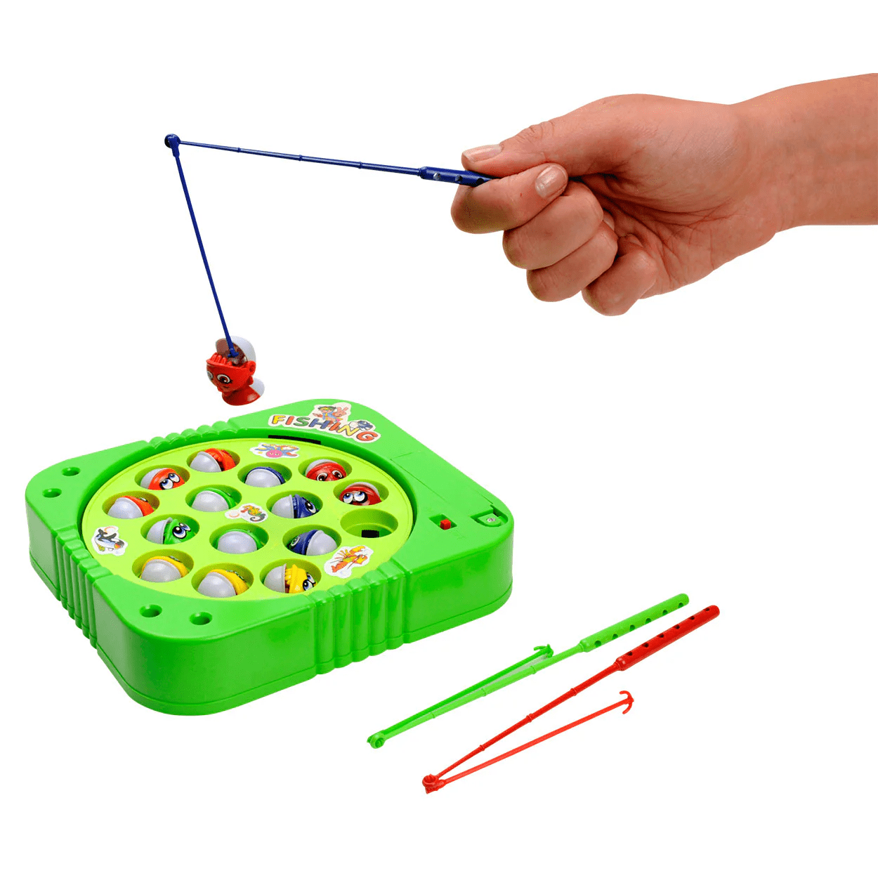 Battery - Operated Rotating Fishing Game Toy for Kids & Toddlers – 15 Fish - Toynix