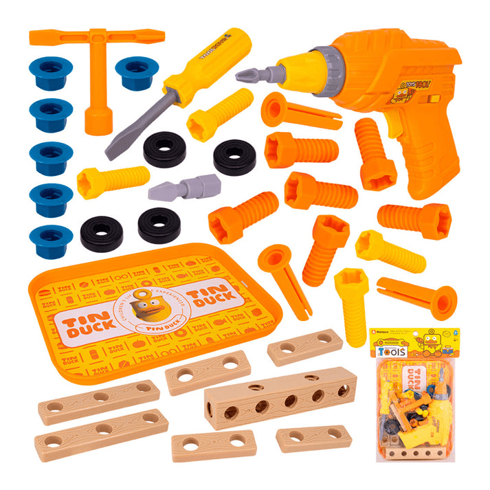 Electric Toy Drill Set for Kids – Battery Operated Pretend Play Tool Kit - Toynix
