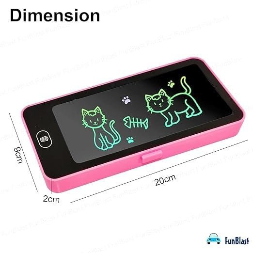LCD Writing Tablet Pencil Box - Drawing Board Case with Erase Button - Toynix