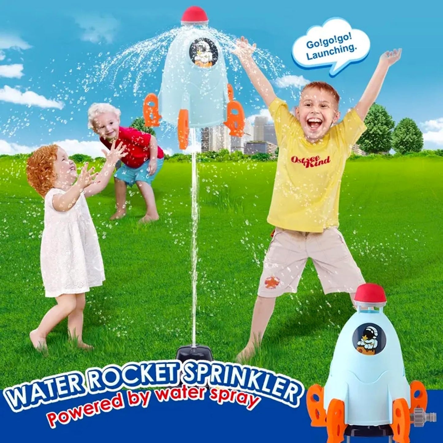 Outdoor Water Rocket Sprinkler—360 degree Rotation Rocket Water Spray - Toynix
