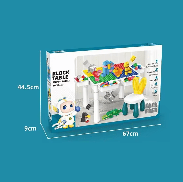 DIY Animal World Table Building Blocks 102 Pcs - Toynix