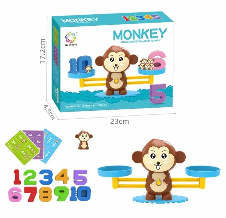Weight Balance Learning Scale - Monkey Balance Game (Random Color) - Toynix