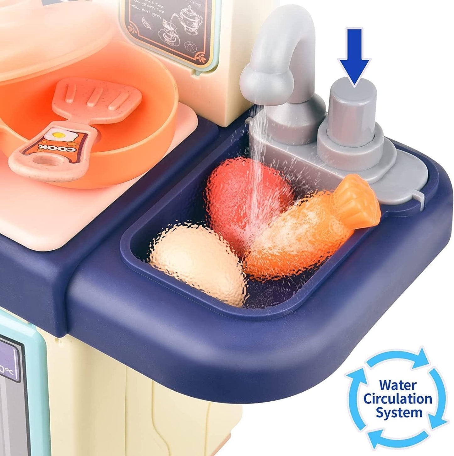 Kitchen Playset with Realistic Steam and Light (36T - 7) - Toynix