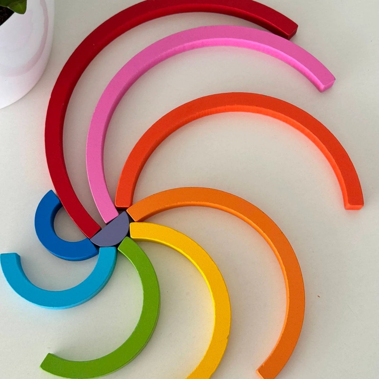 Wooden Rainbow Building Blocks