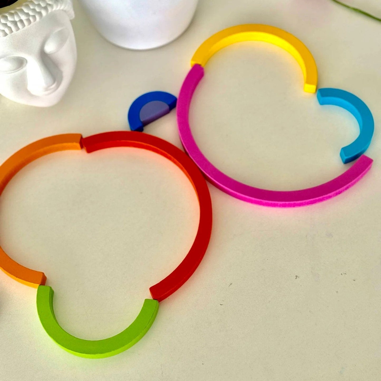 Wooden Rainbow Building Blocks