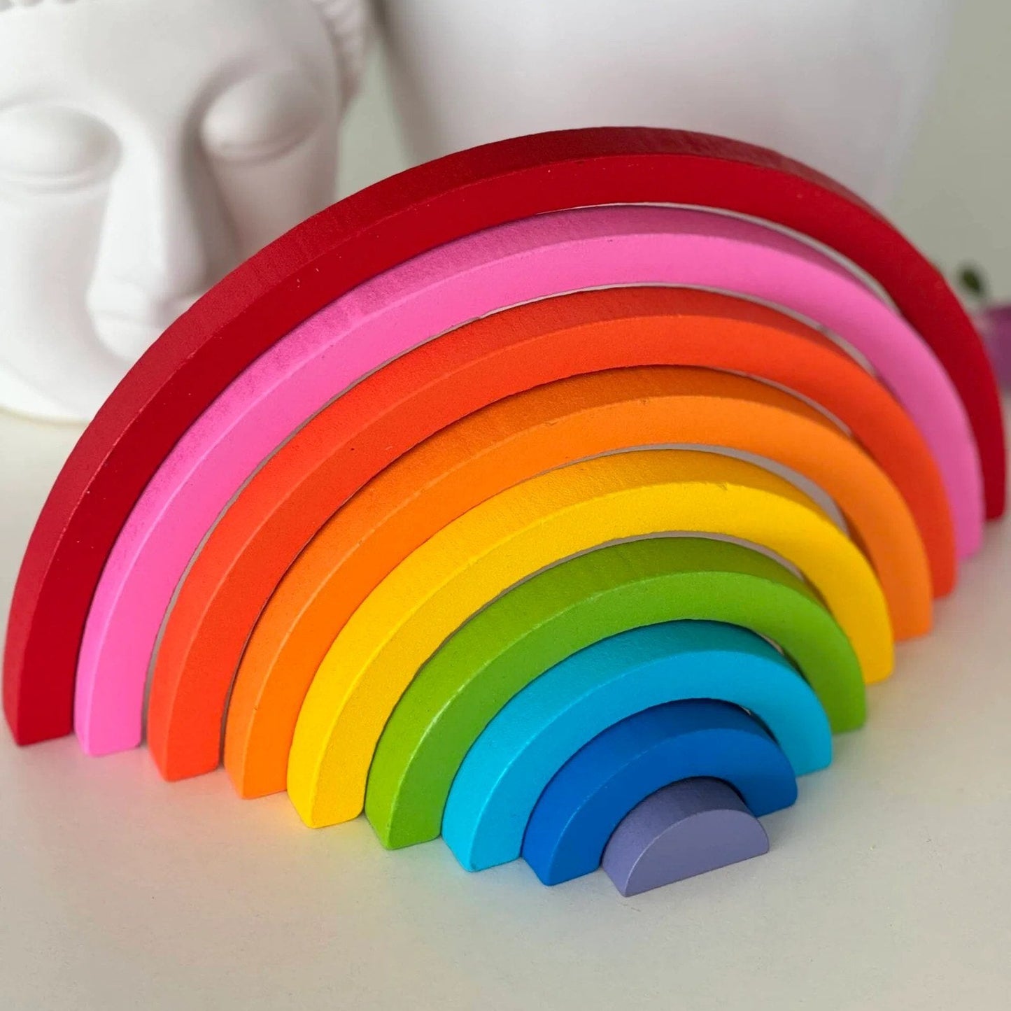 Wooden Rainbow Building Blocks