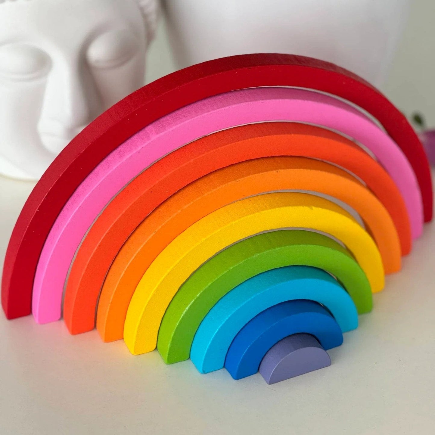 Wooden Rainbow Building Blocks